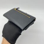 Prada Portafoglio Pattina Saffiano Nero GHW