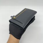 Prada Portafoglio Pattina Saffiano Nero GHW