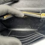 Prada Portafoglio Pattina Saffiano Nero GHW