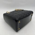 Dior Lady Dior Medium Vernis Black GHW