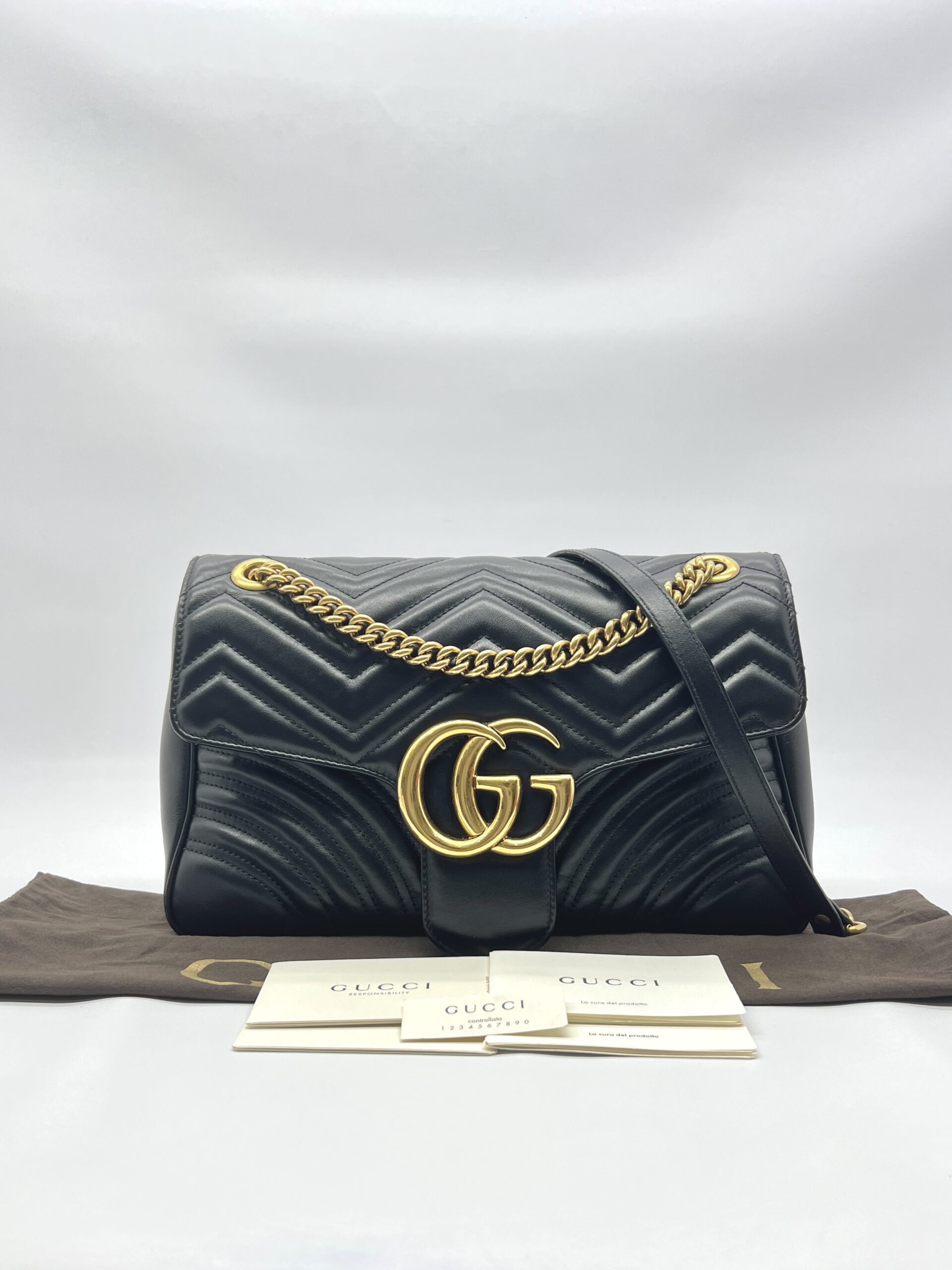 Gucci Medium Marmont Black GHW