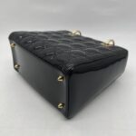 Dior Lady Dior Medium Vernis Black GHW