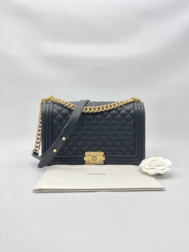 Chanel Boy 28 Caviar Black GHW