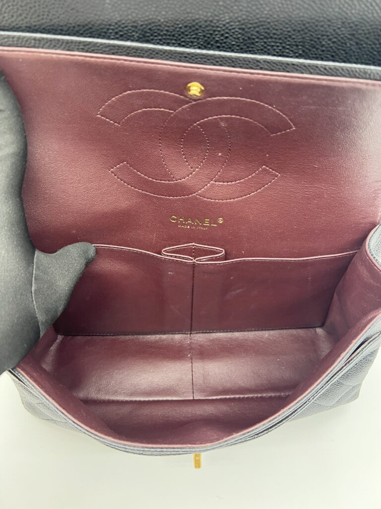 Chanel Classic Jumbo D Flap Caviar Black GHW