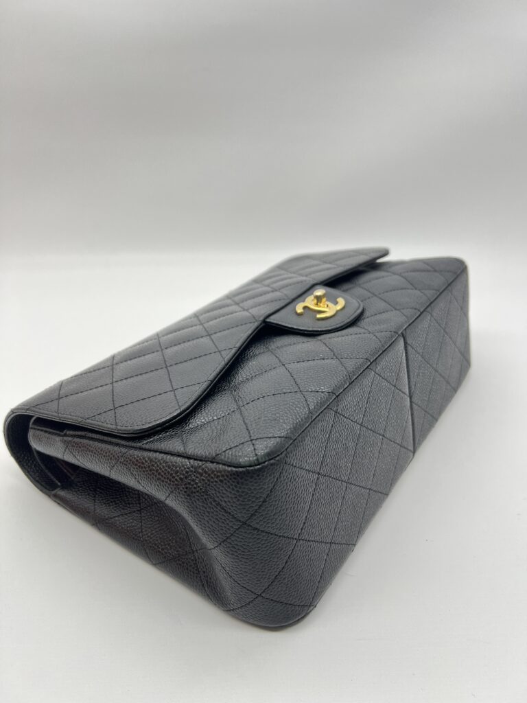 Chanel Classic Jumbo D Flap Caviar Black GHW