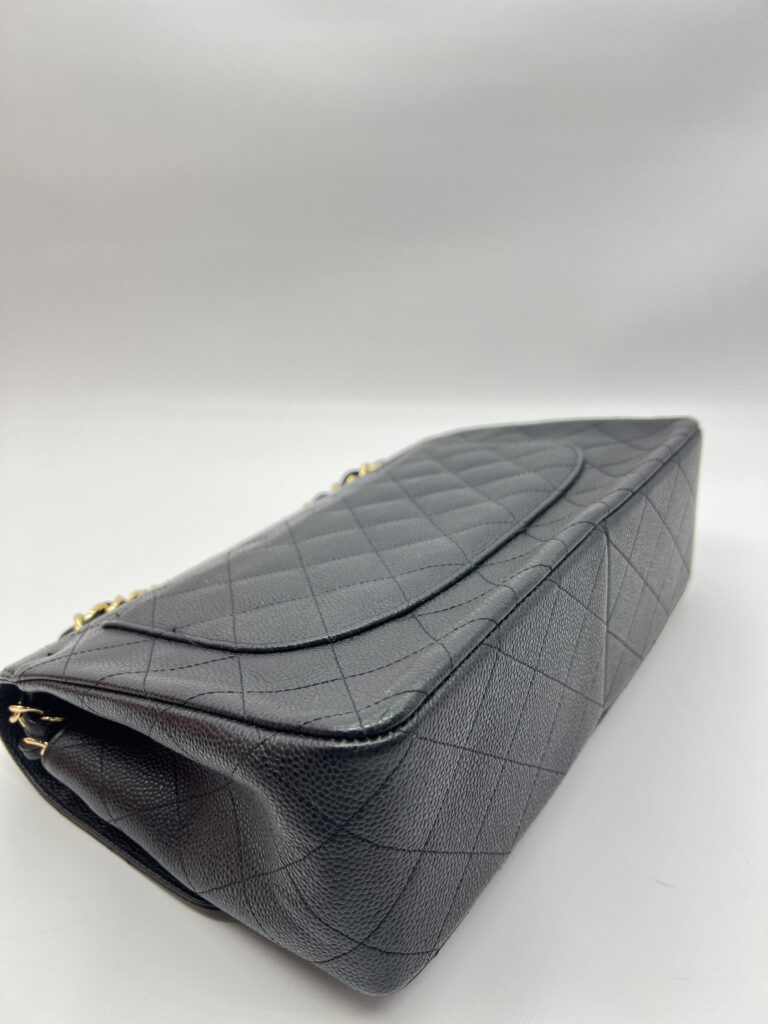 Chanel Classic Jumbo D Flap Caviar Black GHW