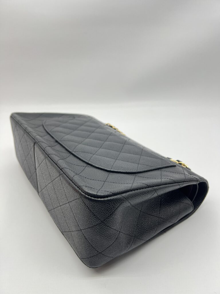 Chanel Classic Jumbo D Flap Caviar Black GHW