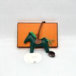 Hermes Rodeo Charm Vert Gold