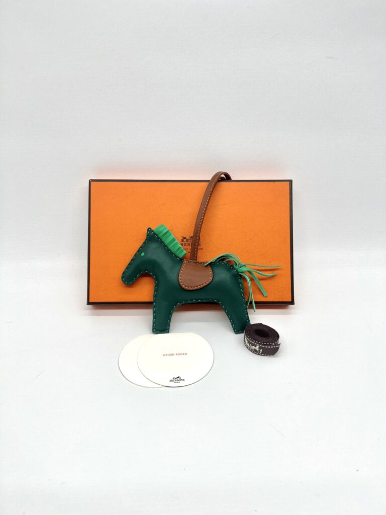Hermes Rodeo Charm Vert Gold