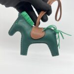 Hermes Rodeo Charm Vert Gold