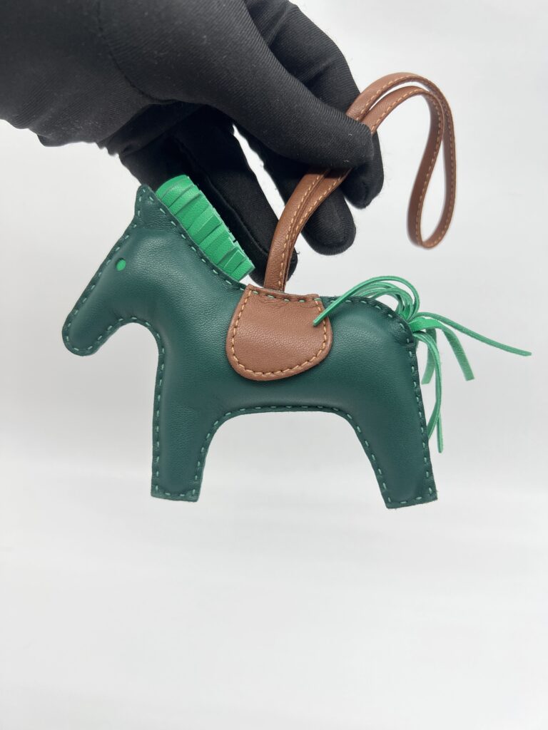Hermes Rodeo Charm Vert Gold