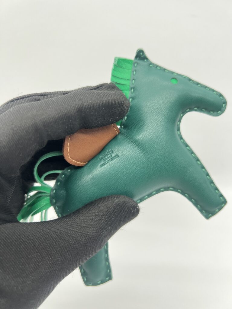 Hermes Rodeo Charm Vert Gold