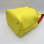 Hermes Picotin 18 Clemence Limoncello/Orange Minium PHW