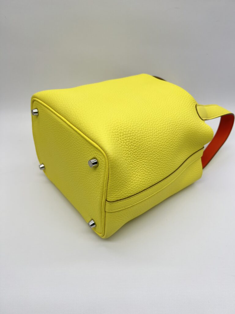 Hermes Picotin 18 Clemence Limoncello/Orange Minium PHW