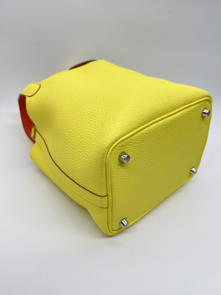 Hermes Picotin 18 Clemence Limoncello/Orange Minium PHW