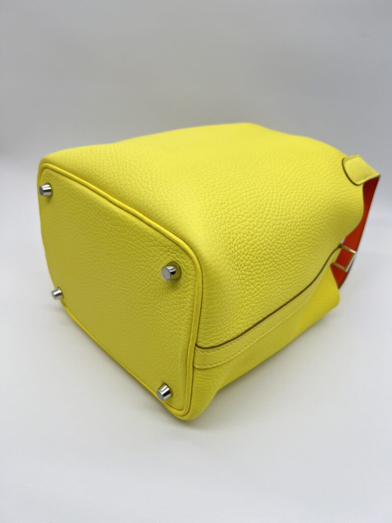 Hermes Picotin 18 Clemence Limoncello/Orange Minium PHW