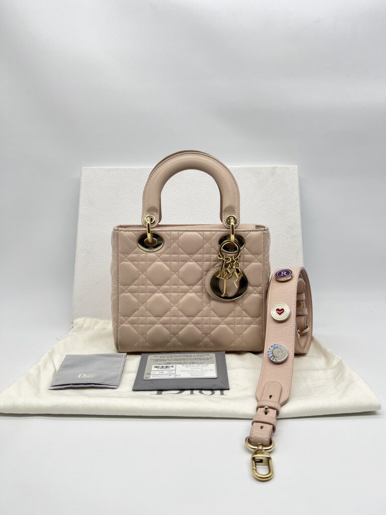 Dior lady Dior Small Lambskin Powder Pink GHW