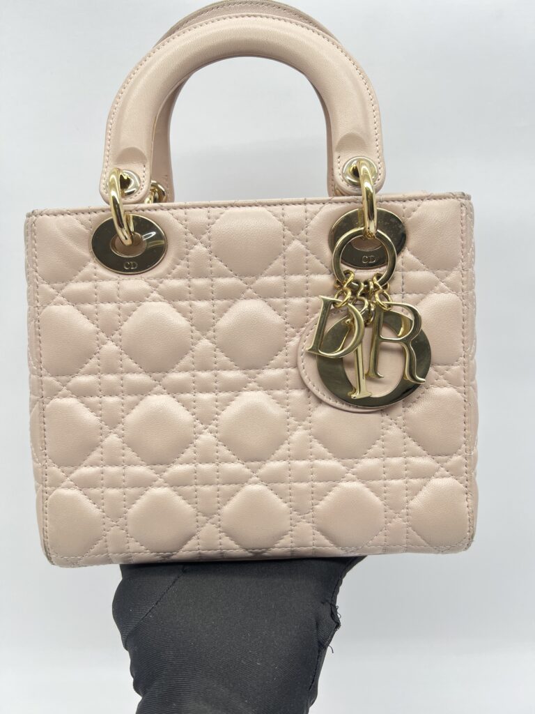 Dior lady Dior Small Lambskin Powder Pink GHW