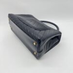 Chanel Coco Handle Medium Chevron Navy GHW