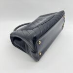 Chanel Coco Handle Medium Chevron Navy GHW