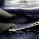 Chanel Coco Handle Medium Chevron Navy GHW