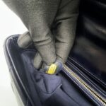 Chanel Coco Handle Medium Chevron Navy GHW