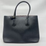 Prada Tote Bag Handle Saffiano Cuir Black GHW