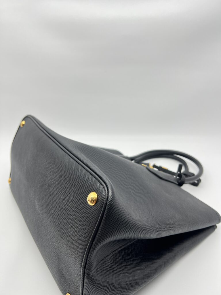 Prada Tote Bag Handle Saffiano Cuir Black GHW