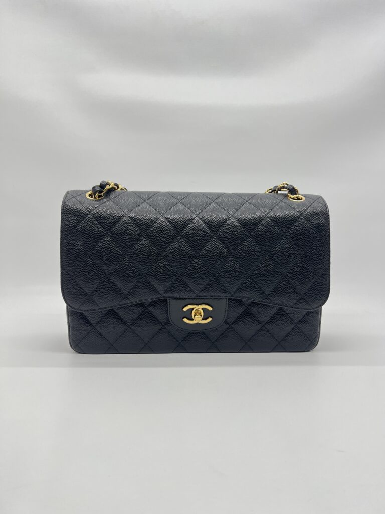 Chanel Classic Jumbo D Flap Caviar Black GHW
