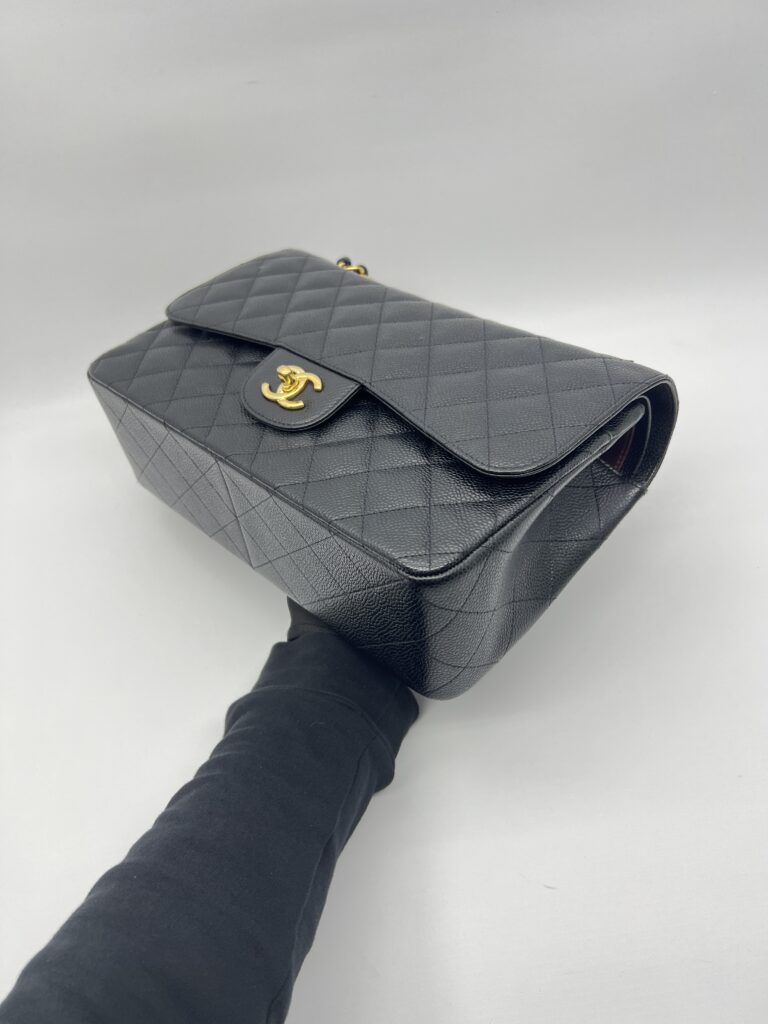 Chanel Classic Jumbo D Flap Caviar Black GHW