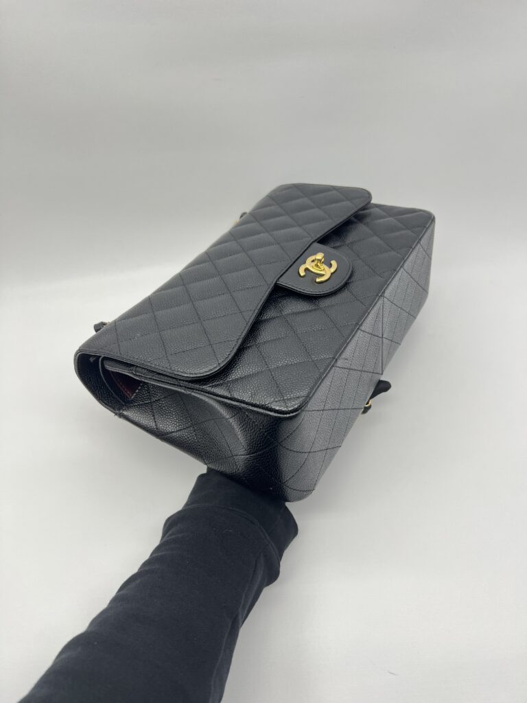 Chanel Classic Jumbo D Flap Caviar Black GHW