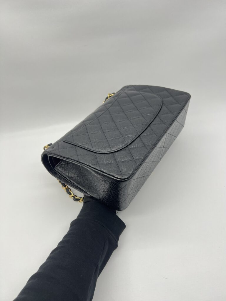 Chanel Classic Jumbo D Flap Caviar Black GHW