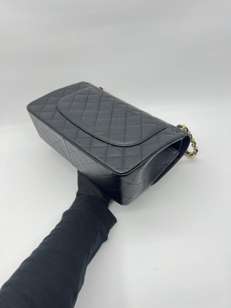 Chanel Classic Jumbo D Flap Caviar Black GHW