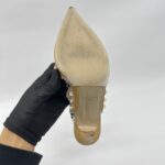 Valentino Rockstud Ankle Heels Patent Mustard