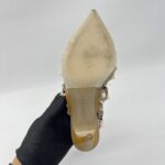 Valentino Rockstud Ankle Heels Patent Mustard