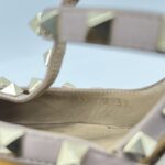 Valentino Rockstud Ankle Heels Patent Mustard