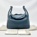 Hermes Lindy 34 Clemence Bleu Colvert/Turquoise Verso PHW