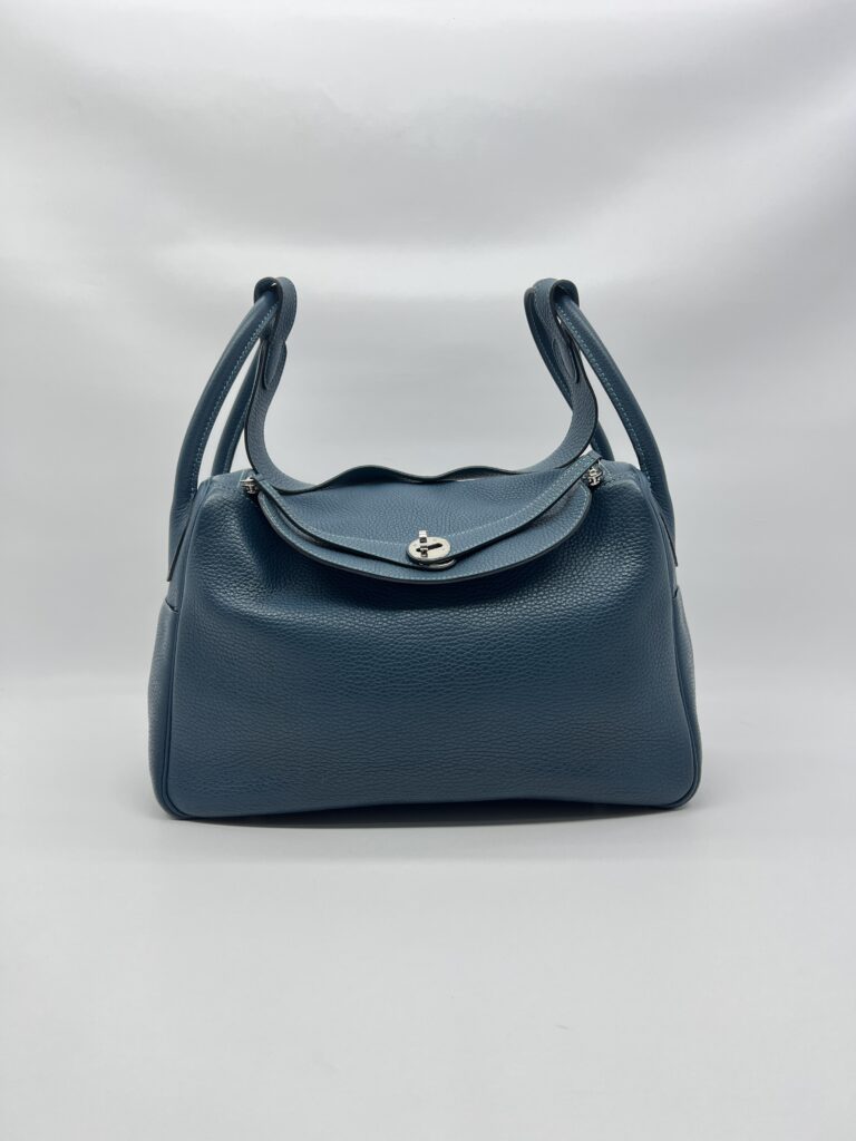 Hermes Lindy 34 Clemence Bleu Colvert/Turquoise Verso PHW