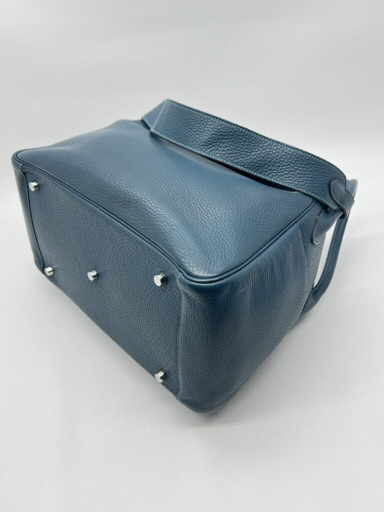 Hermes Lindy 34 Clemence Bleu Colvert/Turquoise Verso PHW
