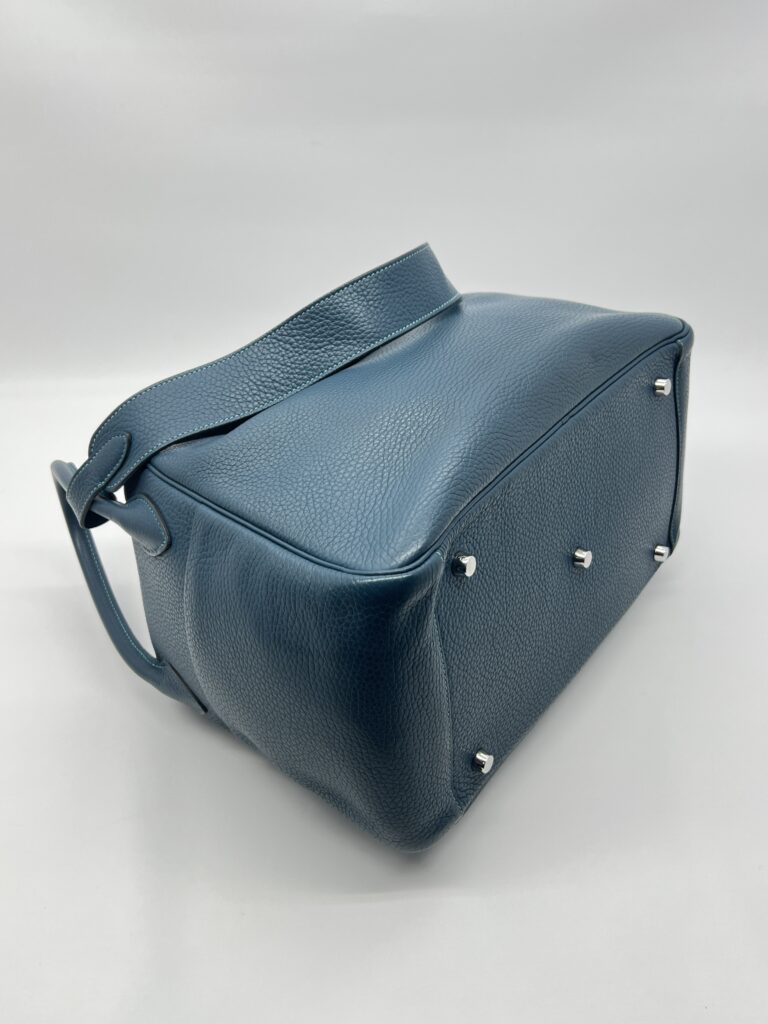 Hermes Lindy 34 Clemence Bleu Colvert/Turquoise Verso PHW