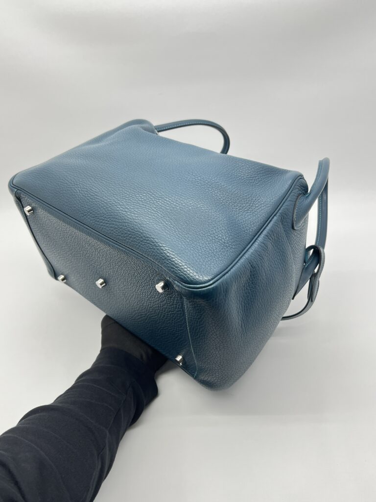 Hermes Lindy 34 Clemence Bleu Colvert/Turquoise Verso PHW