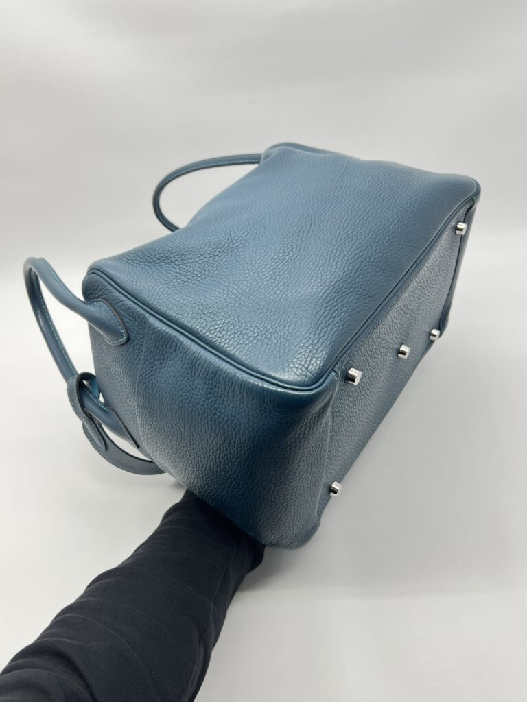 Hermes Lindy 34 Clemence Bleu Colvert/Turquoise Verso PHW