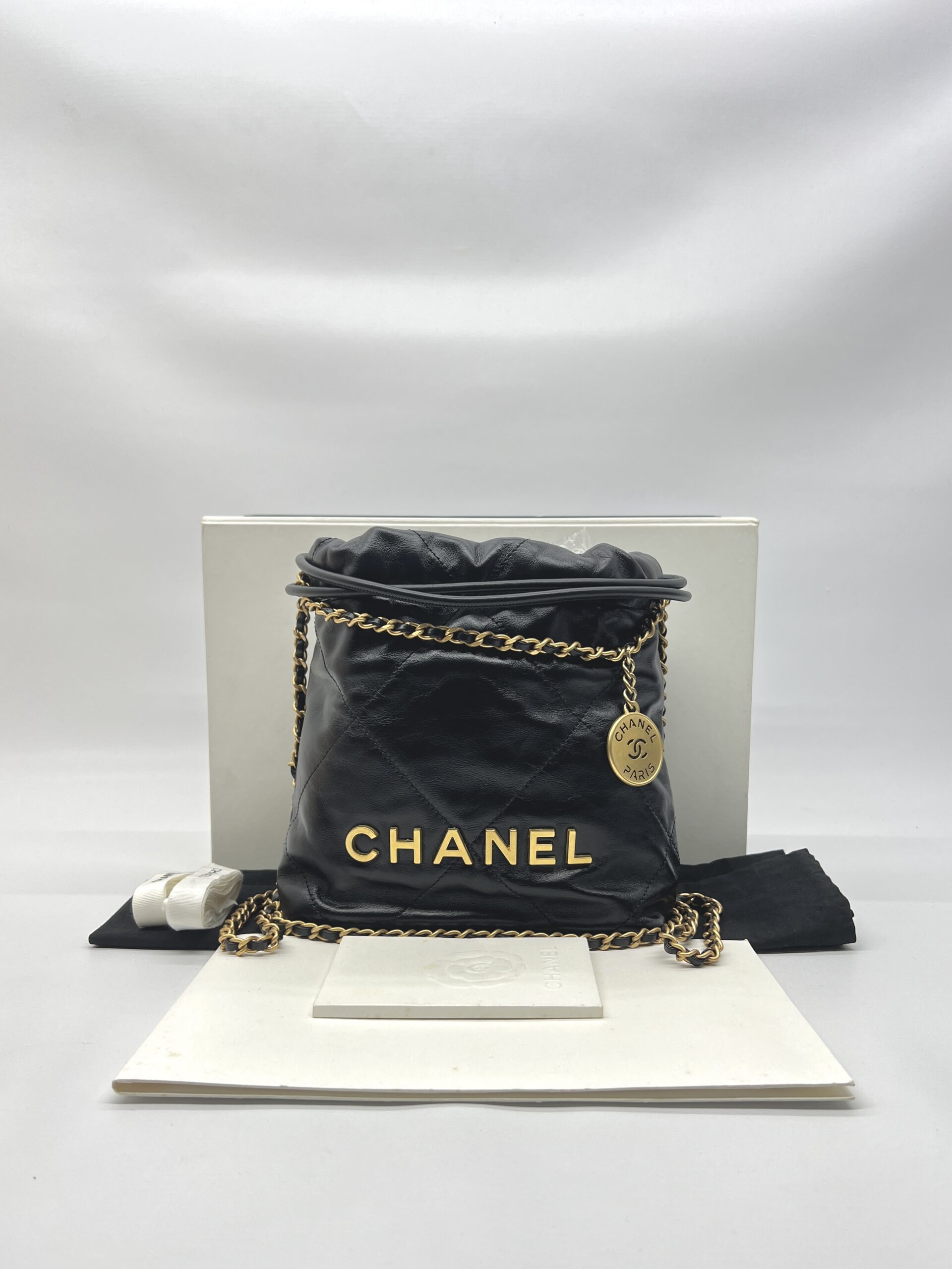 Chanel C22 Mini Lambskin Black GHW
