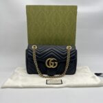 Gucci GG Marmont Flap Small Black GHW