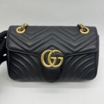 Gucci GG Marmont Flap Small Black GHW