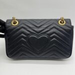 Gucci GG Marmont Flap Small Black GHW