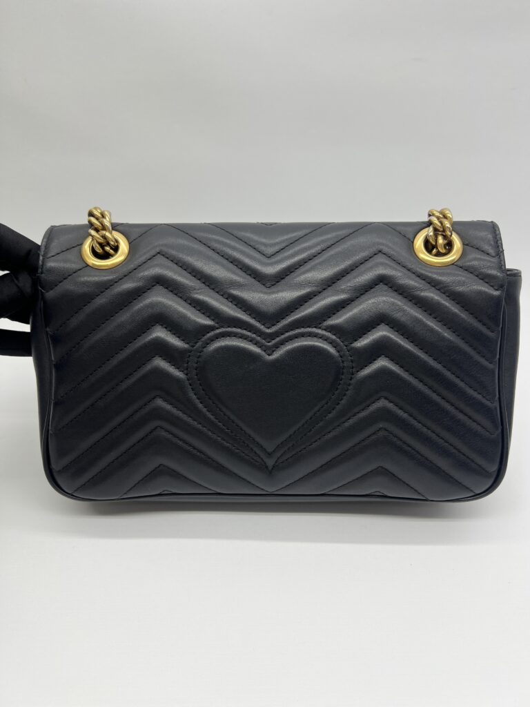 Gucci GG Marmont Flap Small Black GHW