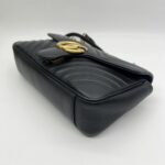 Gucci GG Marmont Flap Small Black GHW