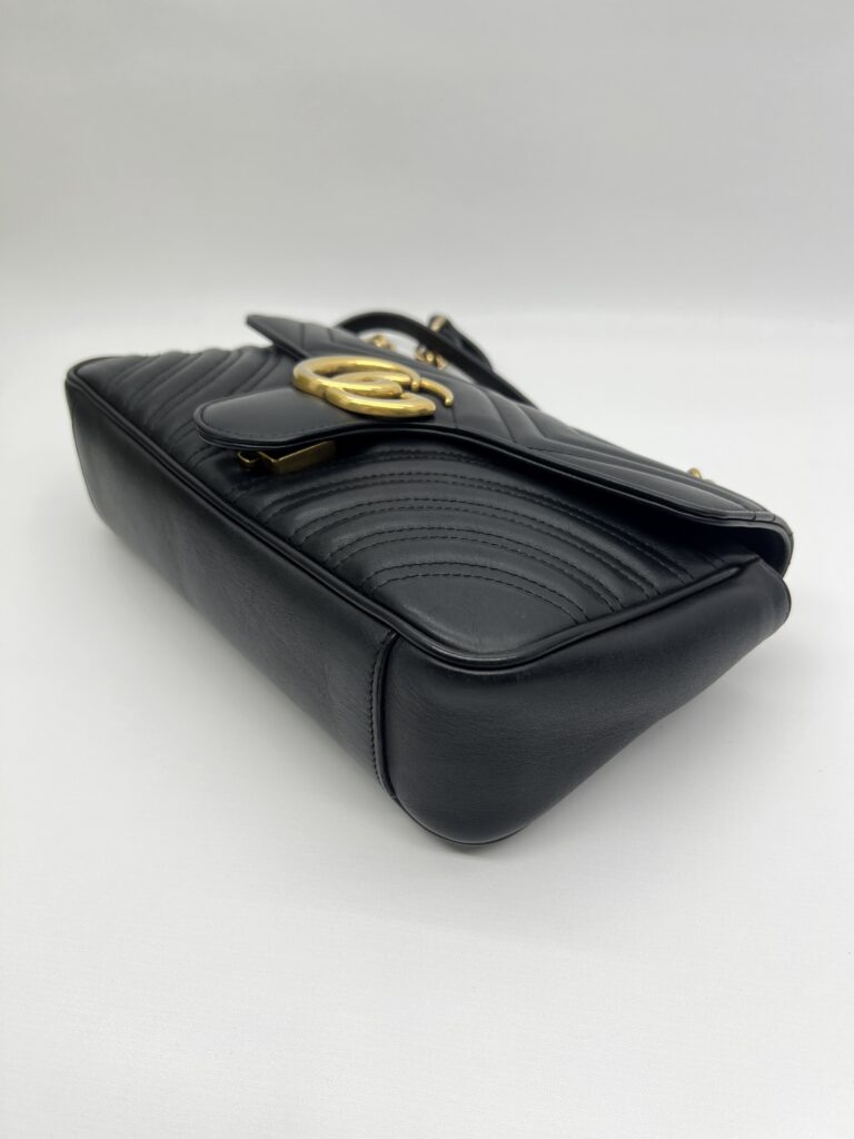 Gucci GG Marmont Flap Small Black GHW