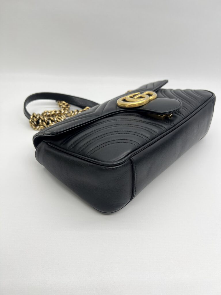 Gucci GG Marmont Flap Small Black GHW